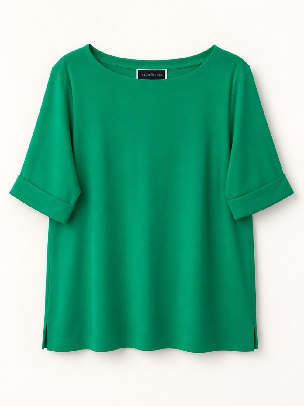 Karen Scott Bright Green Short Sleeve Knit Top - Picture 2 of 7